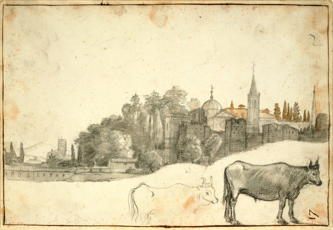 View Outside the Piazza del Popolo by Claude Lorrain