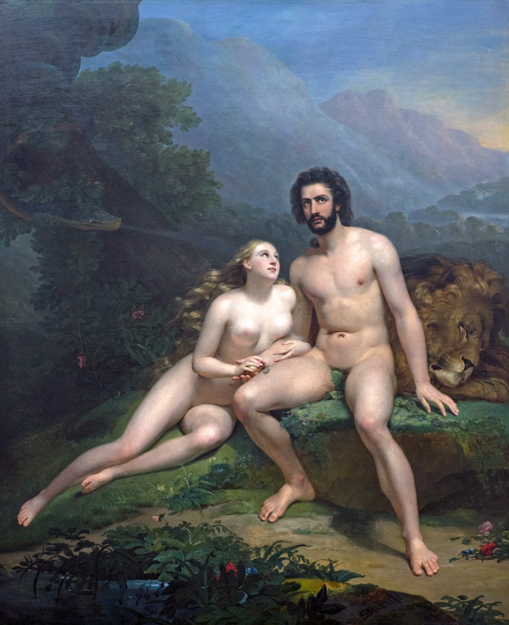 Adam and Eve by Claude Marie Dubufe
