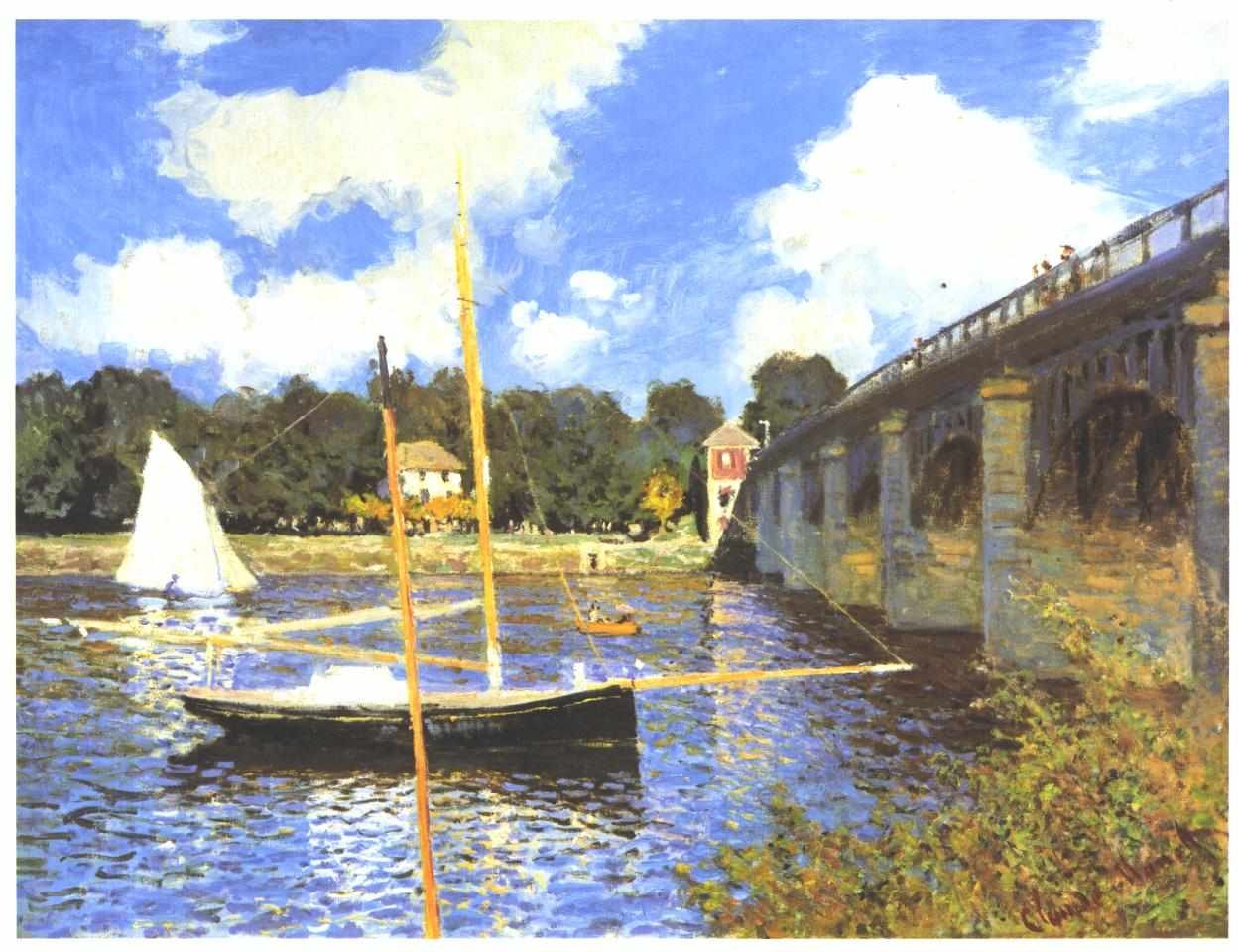 The Road Bridge, Argenteuil by Claude Monet