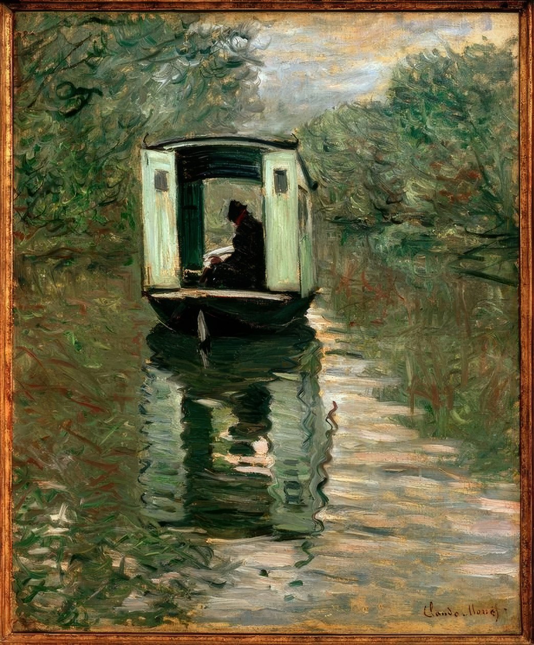The Boat Studio by Claude Monet