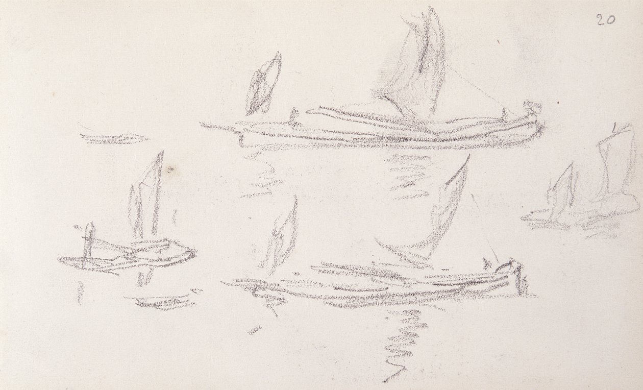 Study for London Series, Boats on the Thames by Claude Monet