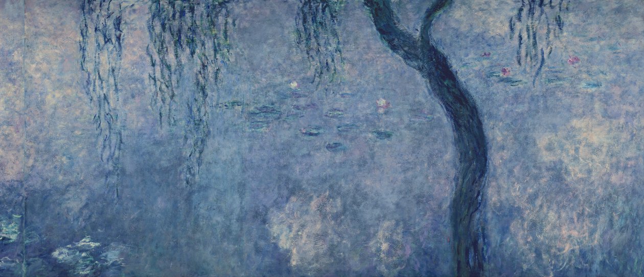 Waterlilies: Two Weeping Willows, Right Section by Claude Monet