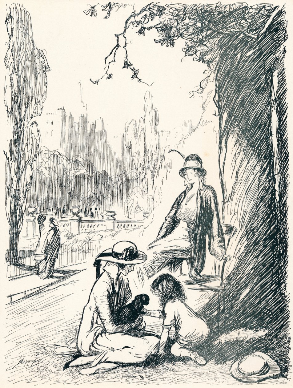 In Kensington Gardens - Stage Six by Claude Allin Shepperson