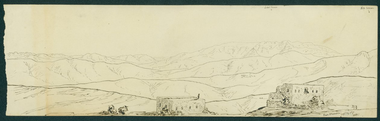 View of Jebel Sunnin and Kefr Silwan from B