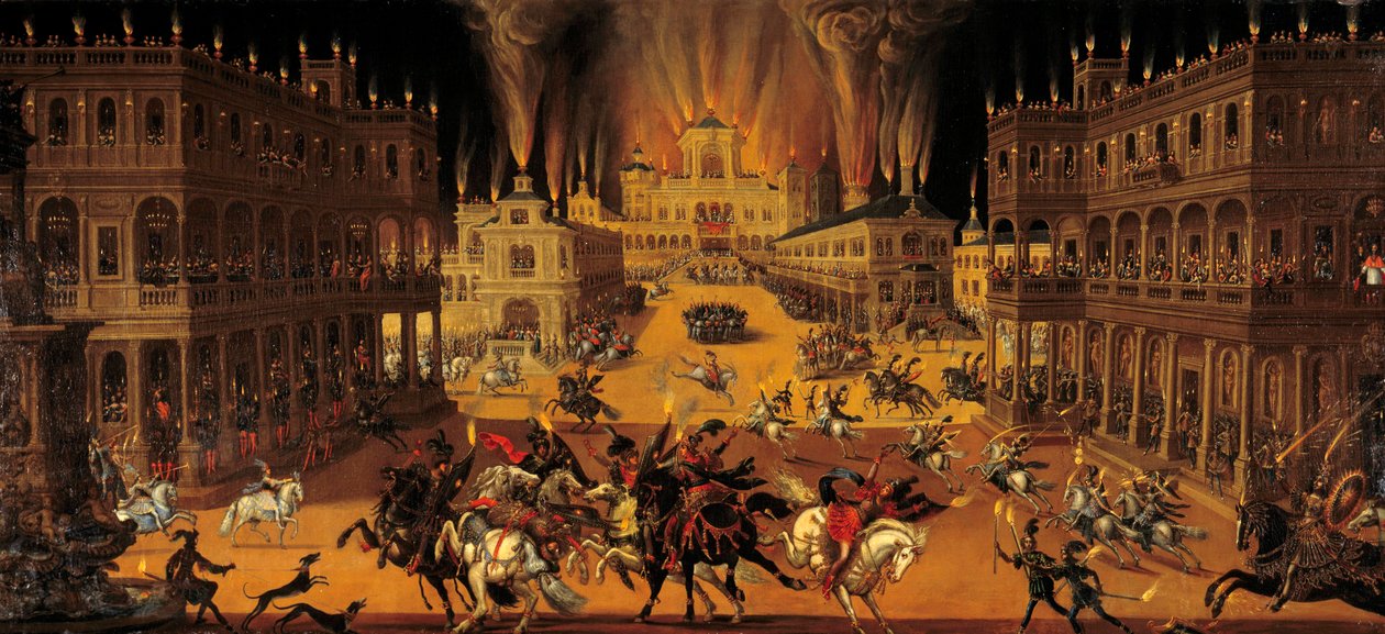The four elements: fire. Show and equestrian tournament at the time of Louis XIII by Claude Deruet