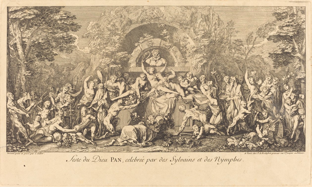 Feast of the God Pan Celebrated by Sylvans and Nymphs by Claude Gillot