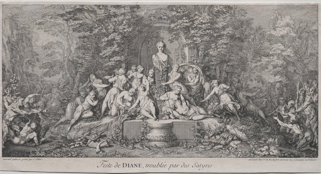 The Four Festivals: Festival of Diana by Claude Gillot