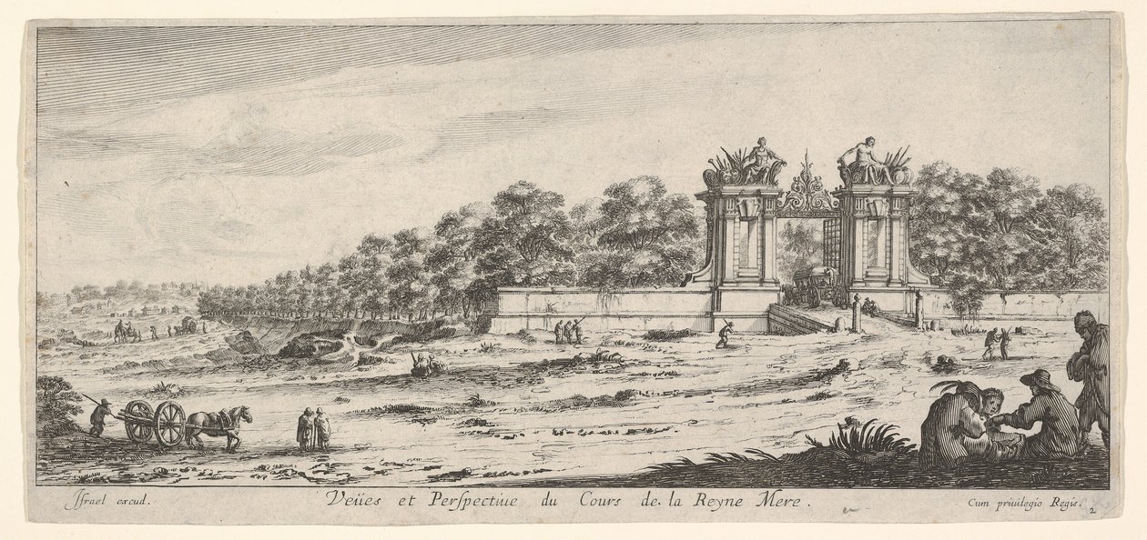 View of the Gate of the Residence of the Queen Mother, ca. 1644 by Claude Goyrand