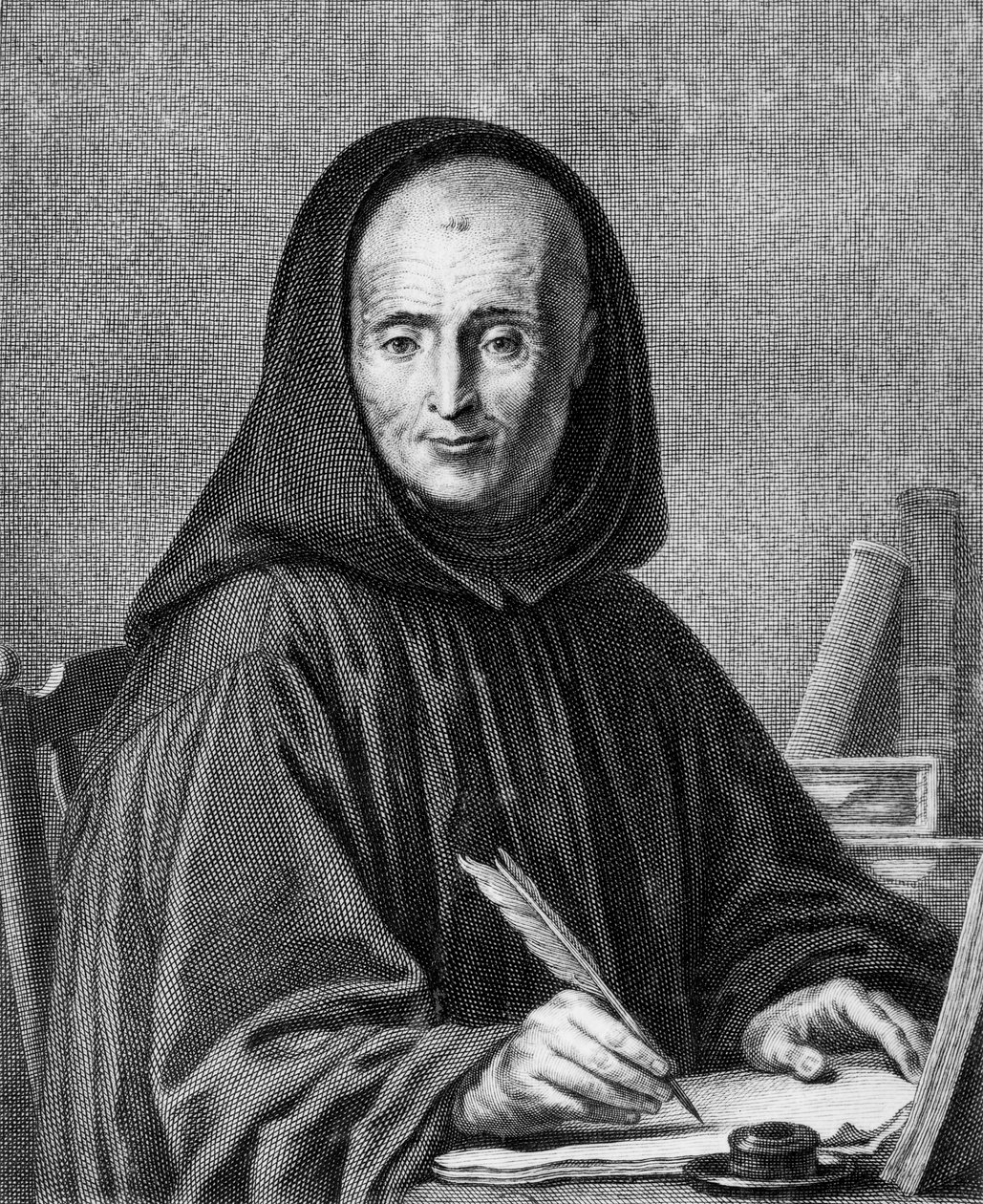 Portrait of Jean Mabillon (1632-1707) engraved by Alexis Loir by Claude Guy Halle