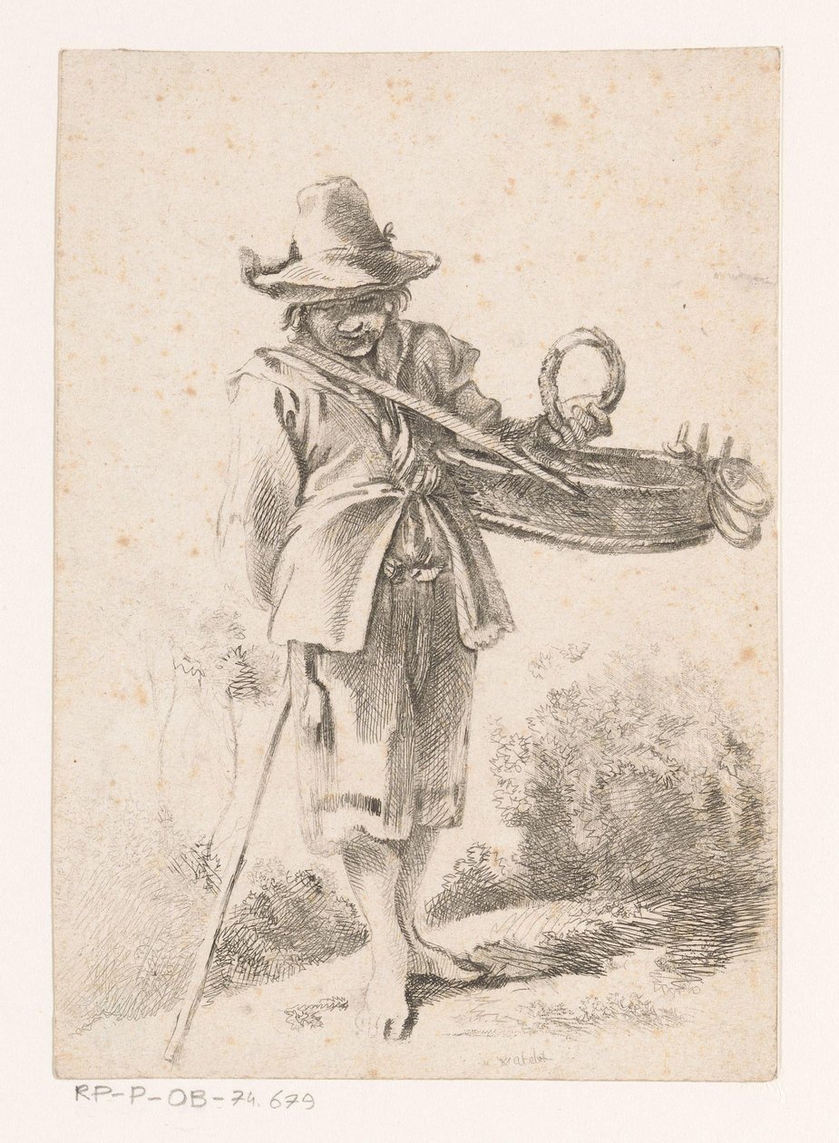 Young Bread Seller in a Landscape by Claude Henri Watelet