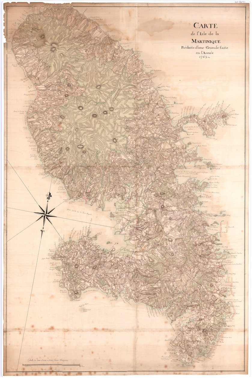 Map of the Island of Martinique Reduced from a Large One Made in the Year 1763, nd [1797] by Claude Joseph Sauthier