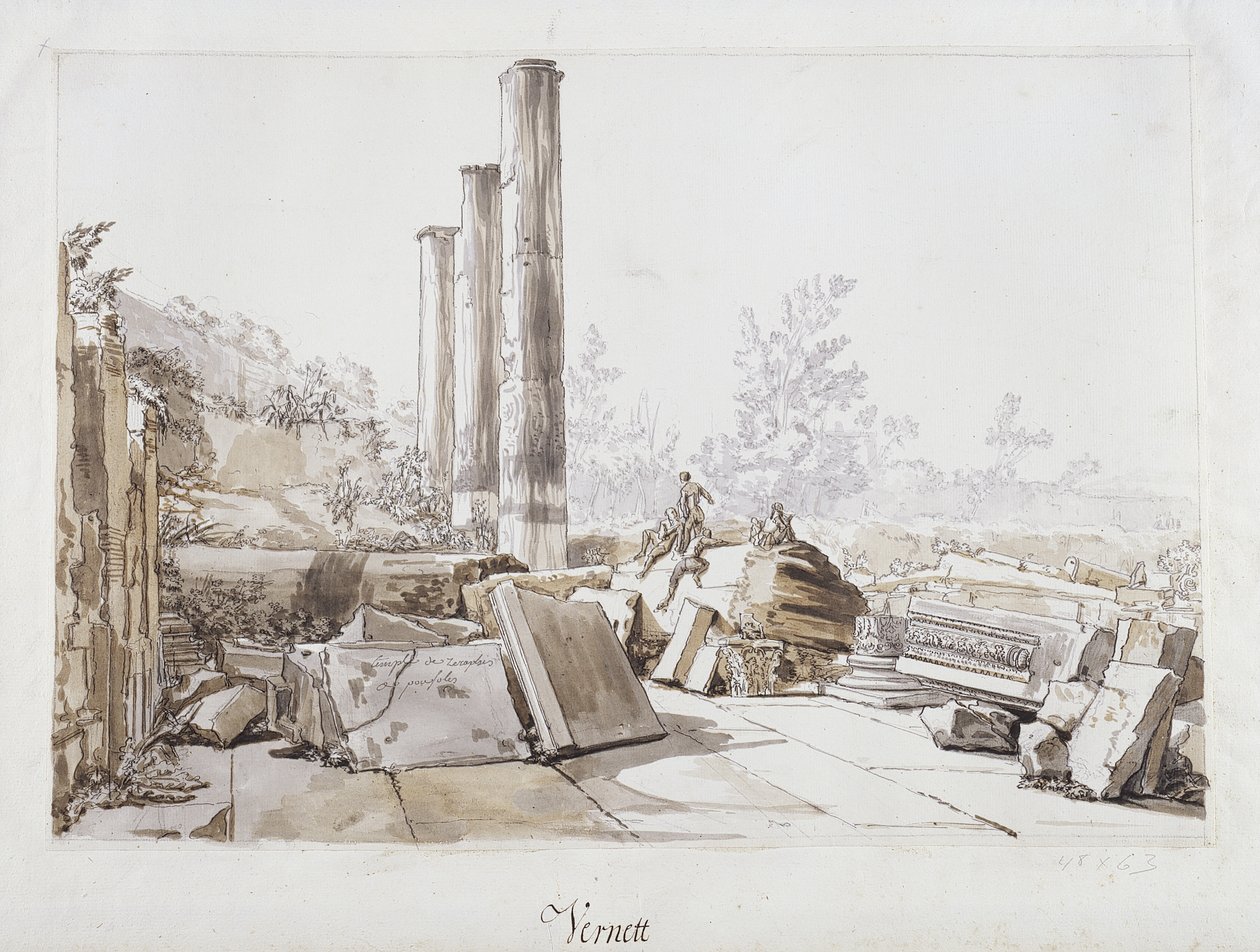 Ruins of the Temple of Serapis at Pozzuoli, 1750 by Claude Joseph Vernet