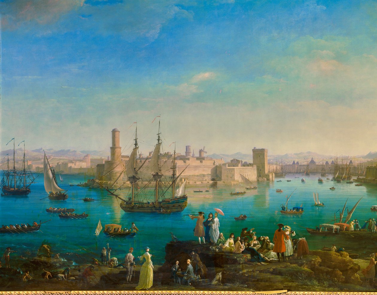 The Entry of the Port of Marseille in 1754 (detail) by Claude Joseph Vernet