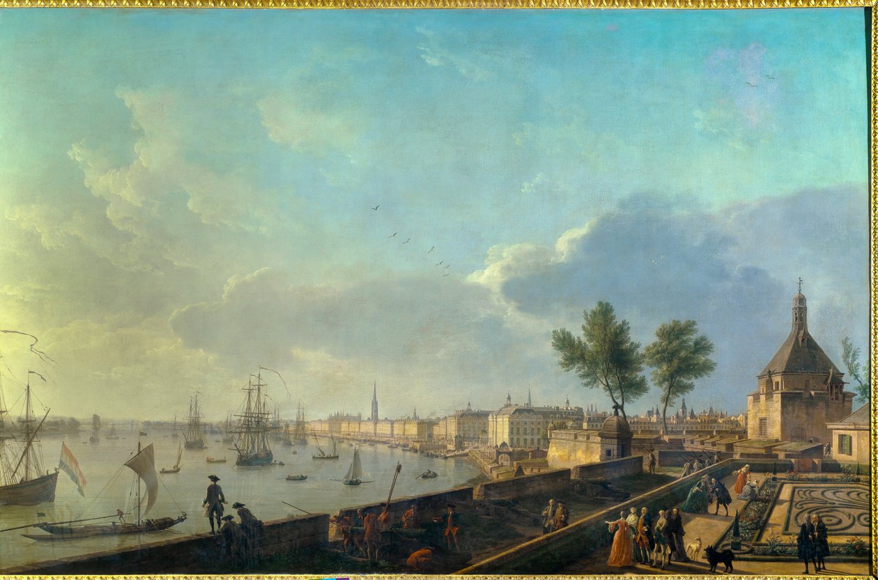 The Port of Bordeaux with the Ramparts by Claude Joseph Vernet