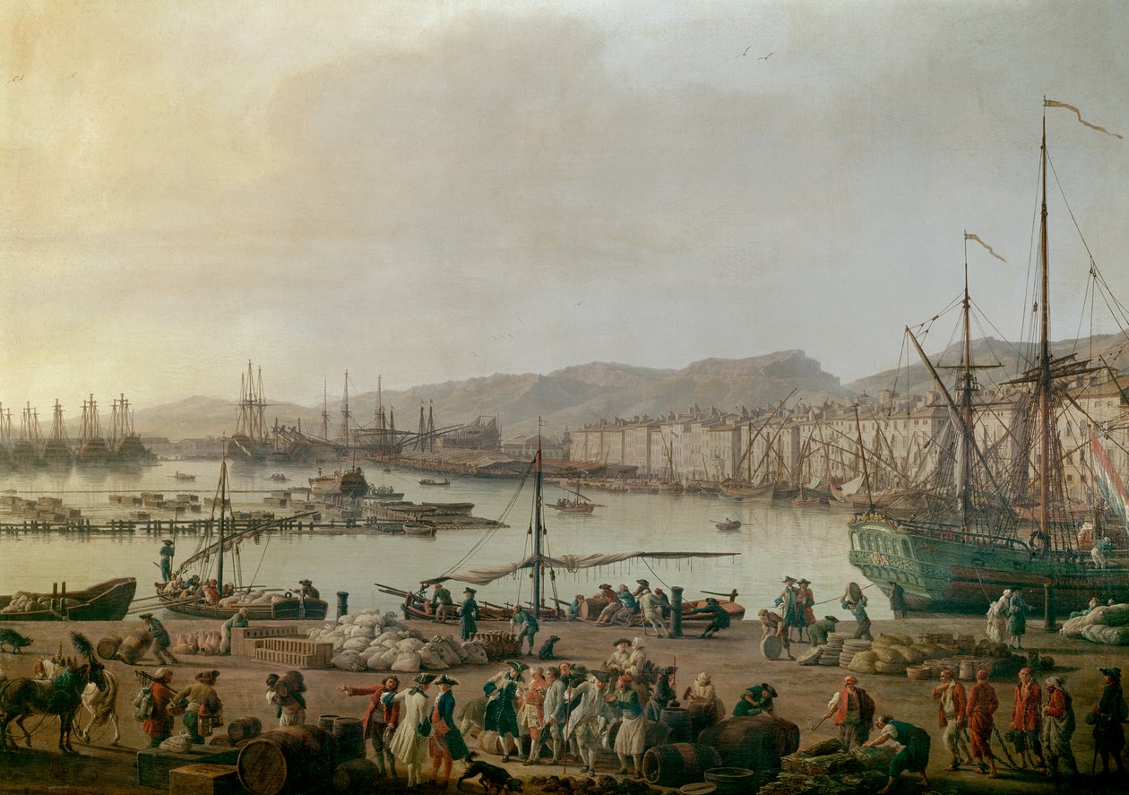 View of the Harbour of Toulon (detail) by Claude Joseph Vernet