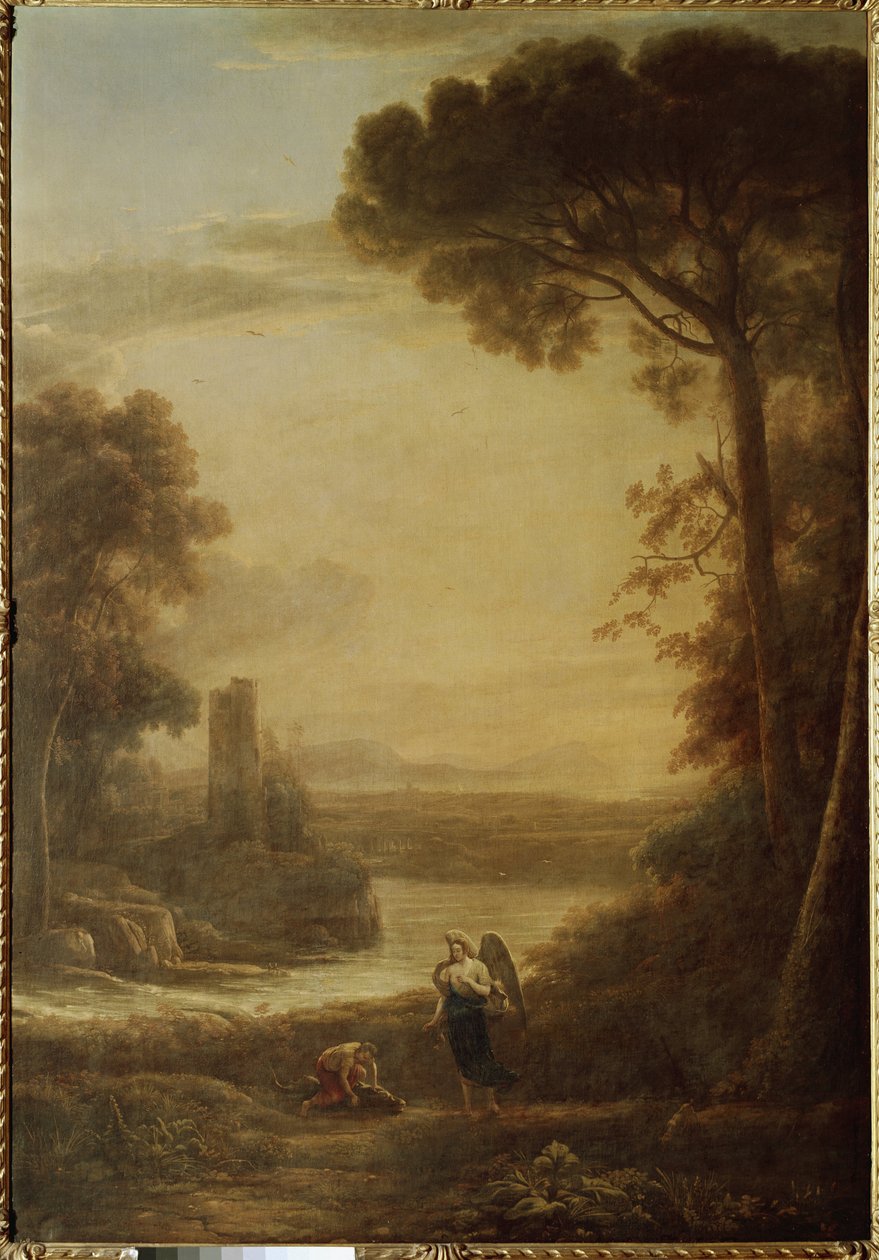 Landscape with Tobit and Archangel Raphael by Claude Lorrain