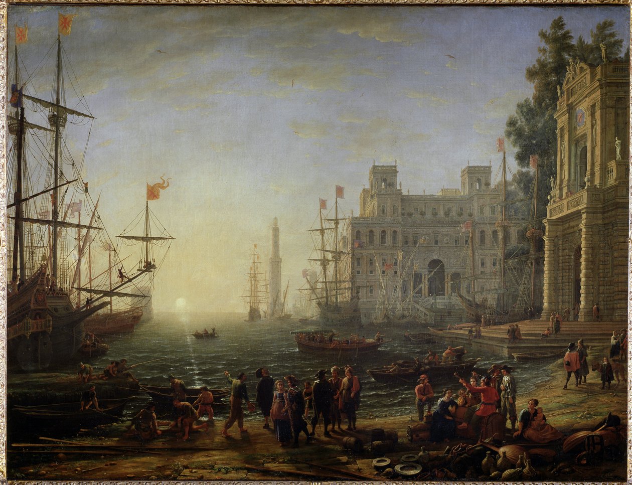 Port with a Villa by Claude Lorrain