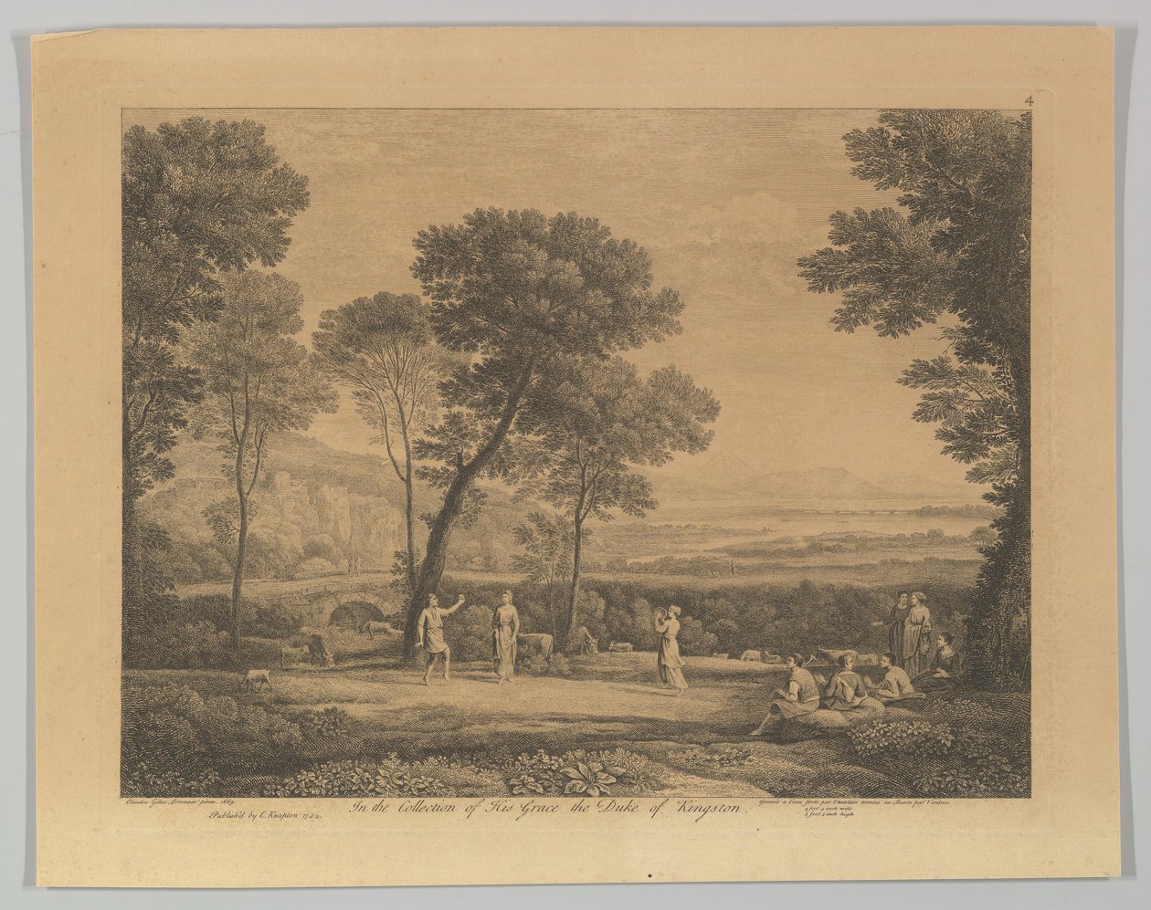 Dance Under the Trees Landscape with Rural Dance, 1742 by Claude Lorrain