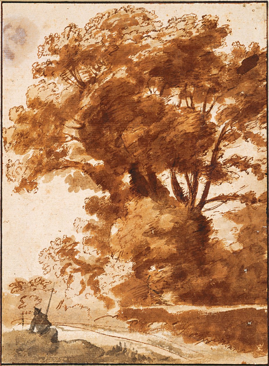 Group of Trees and Resting Shepherd, 1630s by Claude Lorrain