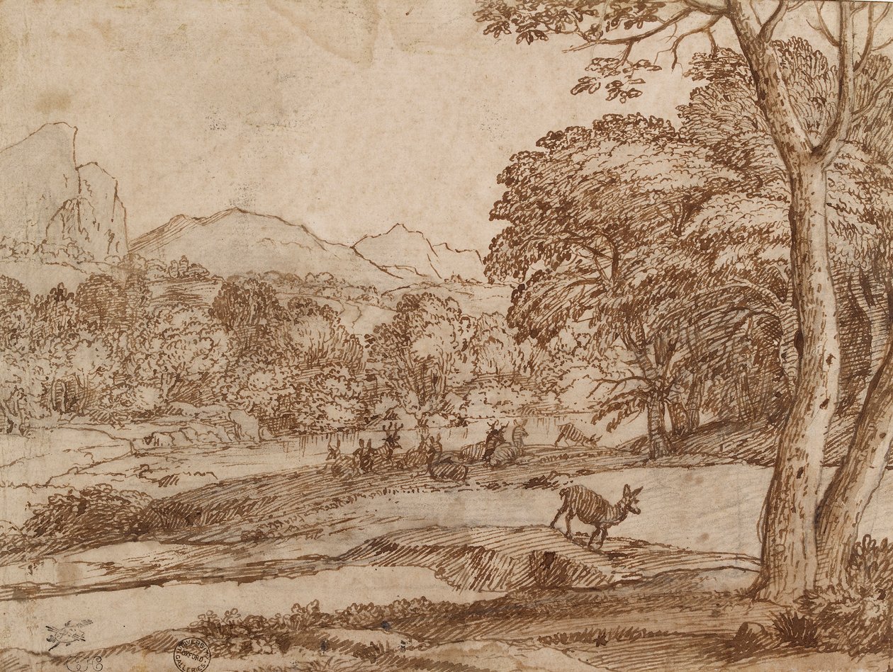Landscape with a Herd of Deer by Claude Lorrain