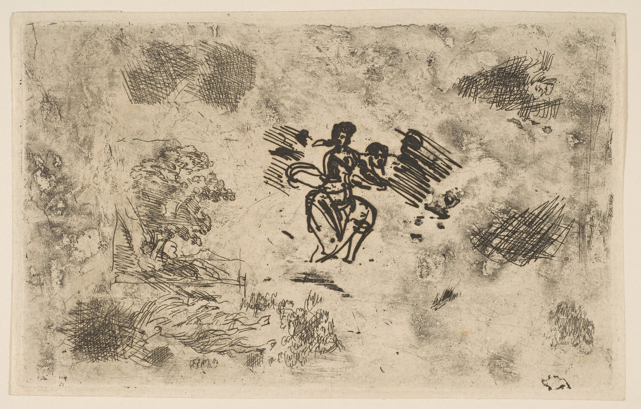Seated Woman and Other Sketches by Claude Lorrain