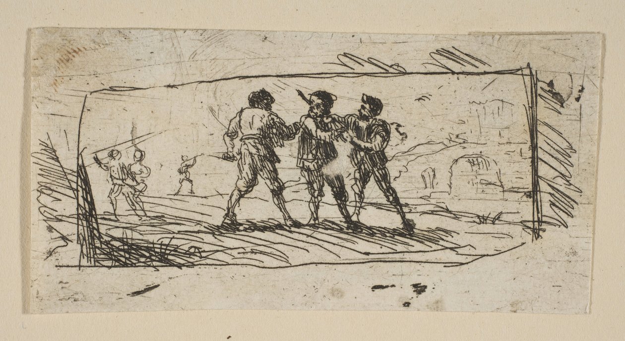 Study with Brigands Lower Section by Claude Lorrain