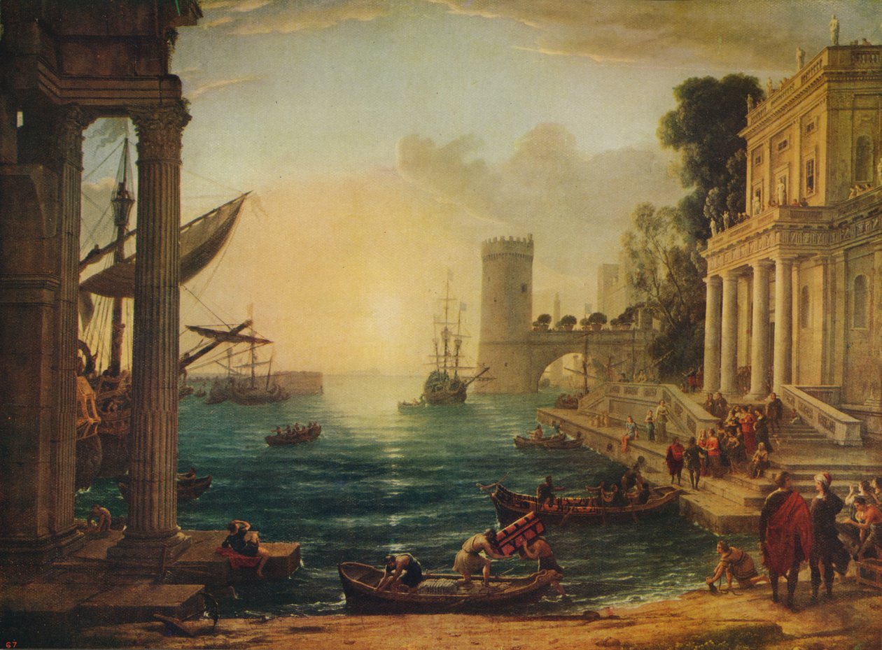 The Embarkation of the Queen of Sheba by Claude Lorrain