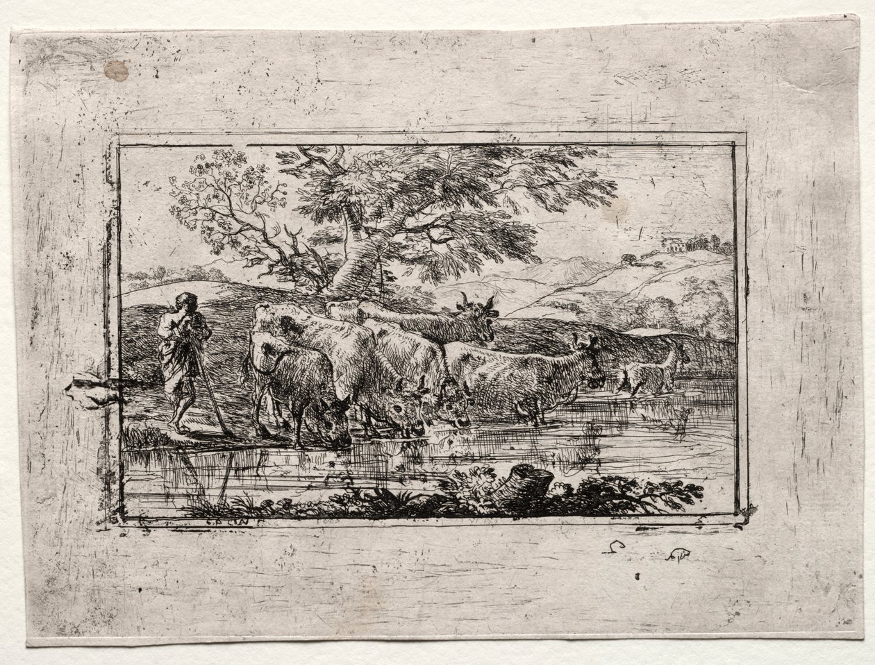 The Herd at the Watering Place by Claude Lorrain
