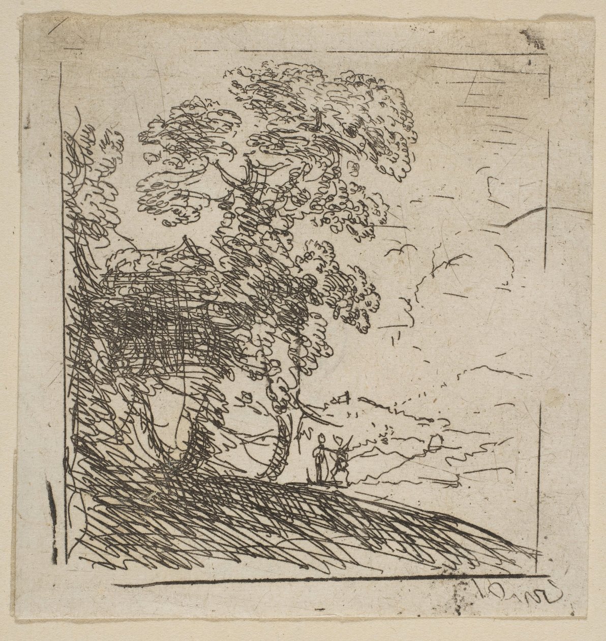 The Two Landscapes Right Tree by Claude Lorrain