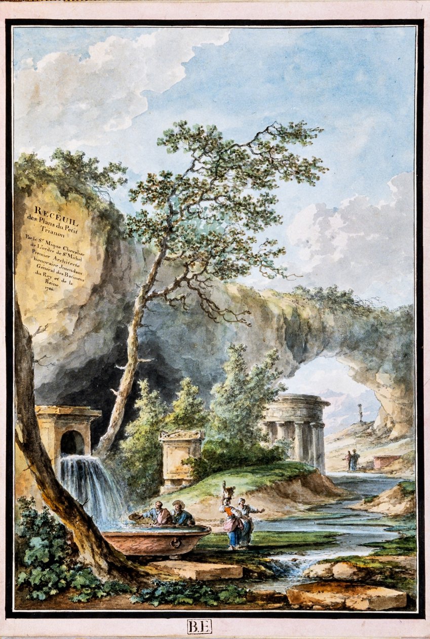 Title page with garden, from 