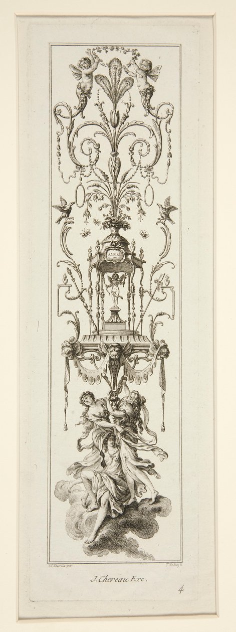 Title Page and Three Sheets from Cahier d by Claude Louis Desrais