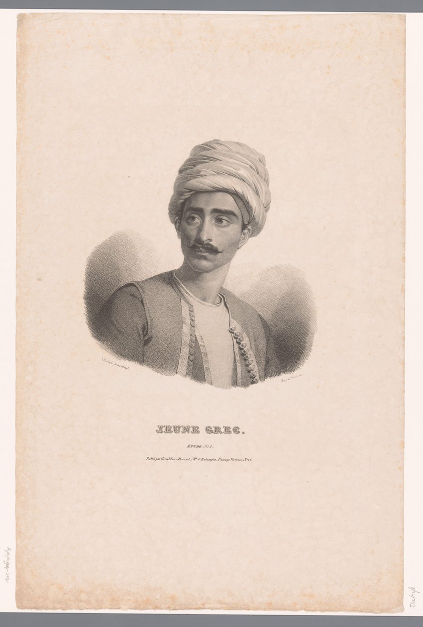 Portrait of a Greek Young Man (Études series) by Claude Marie Dubufe