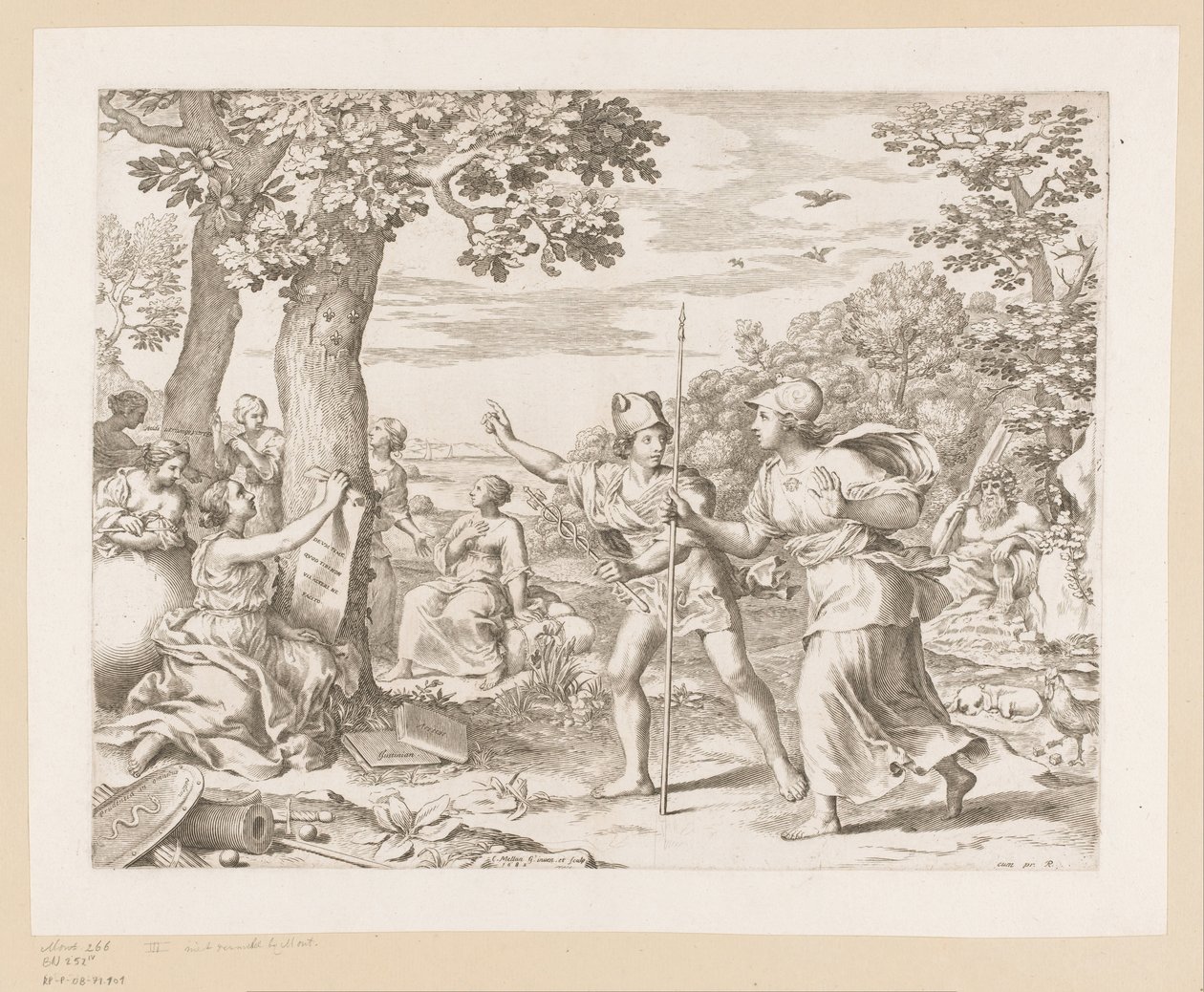 Allegory of the Good Governance of France by Claude Mellan