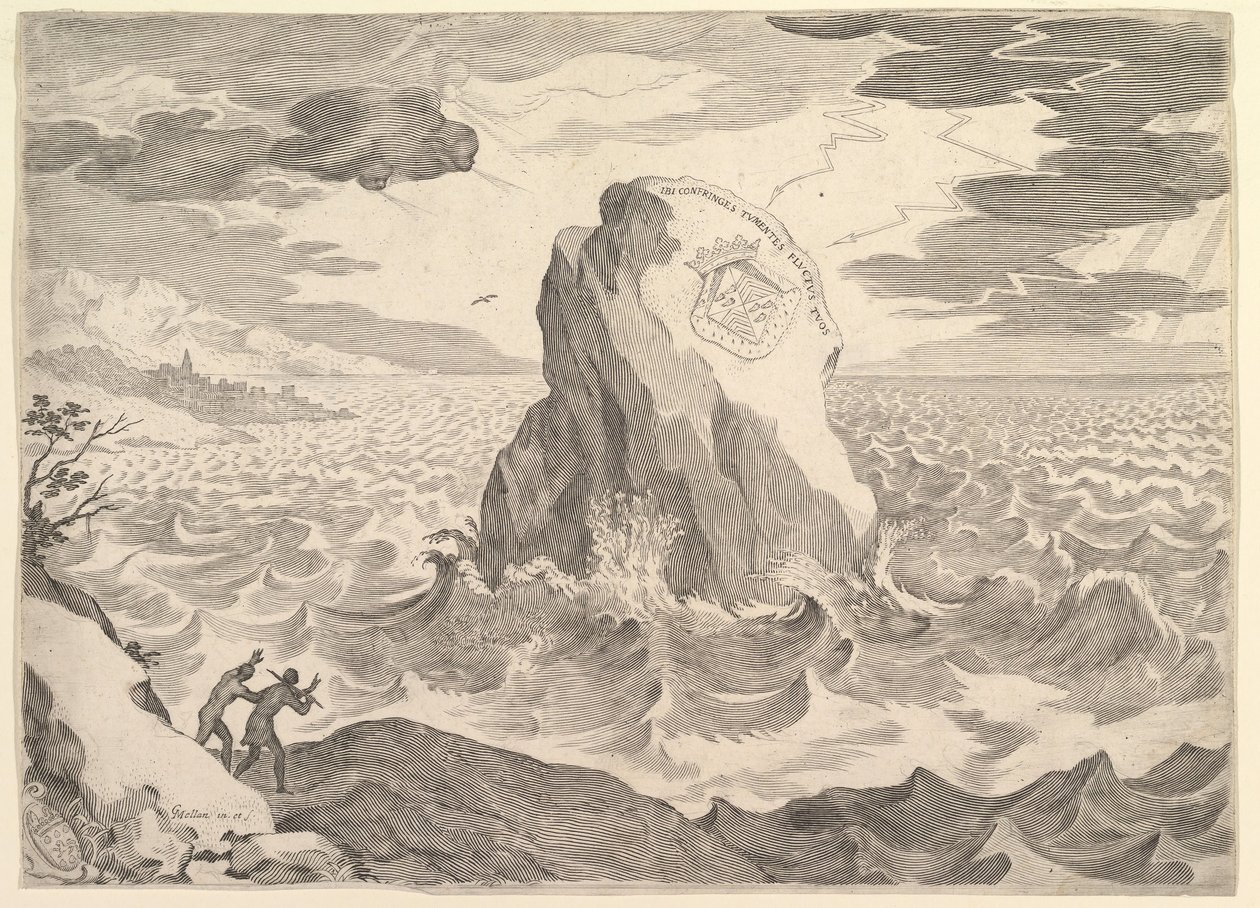 Allegory Against the Pelagian Heresy by Claude Mellan