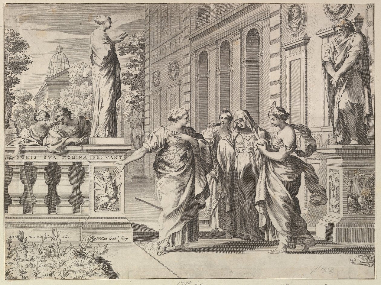 Allegory in Honor of the Roman College Founded by the Borghese Family, 1615-88 by Claude Mellan