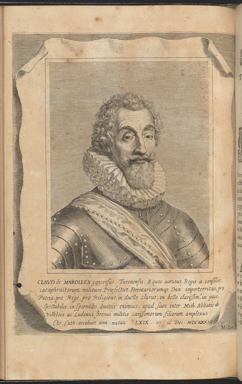 Claude de Marolles by Claude Mellan