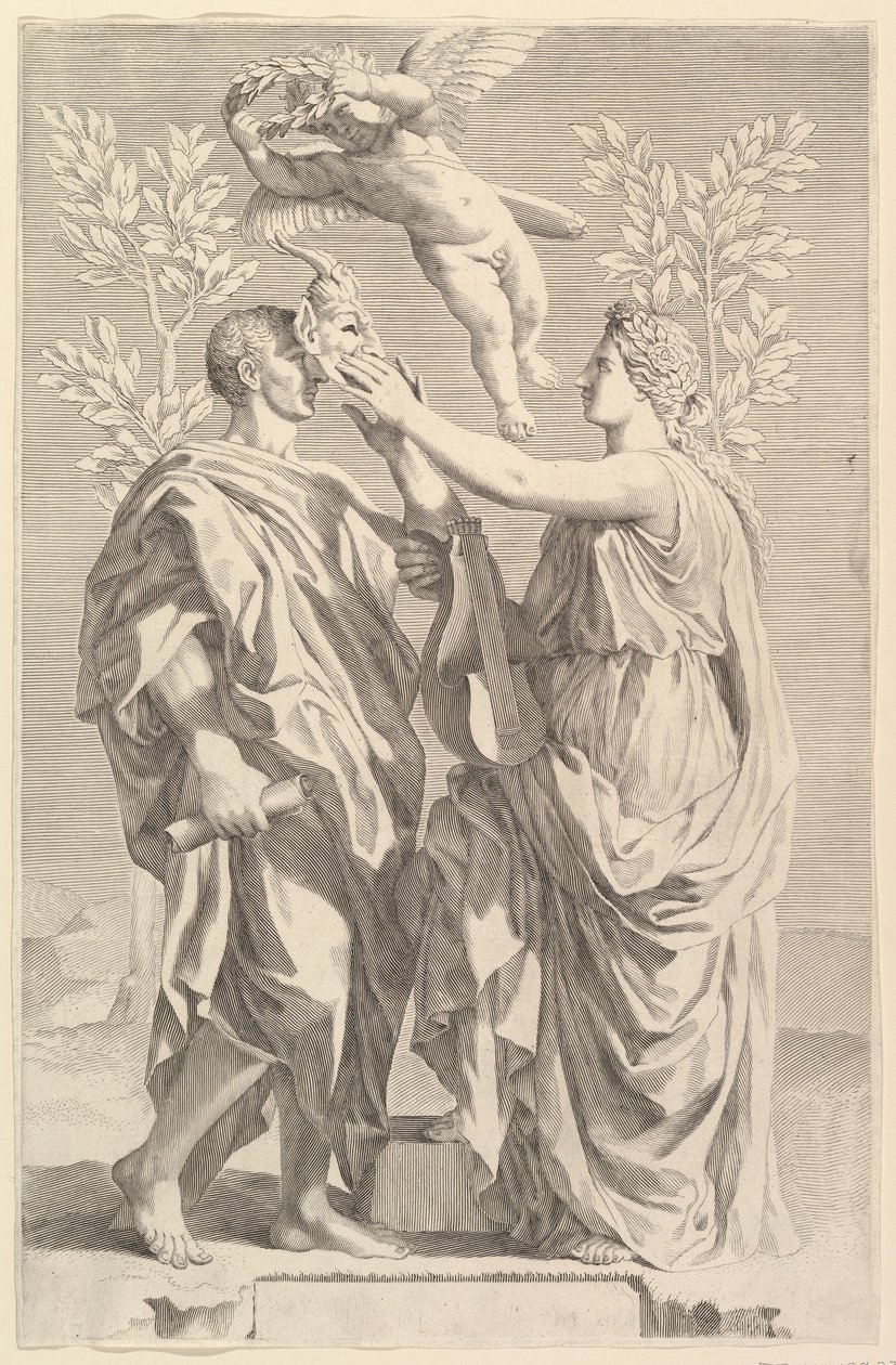 Frontispiece: Horace, Quinti Horatii Flacci Opera, 1642 by Claude Mellan