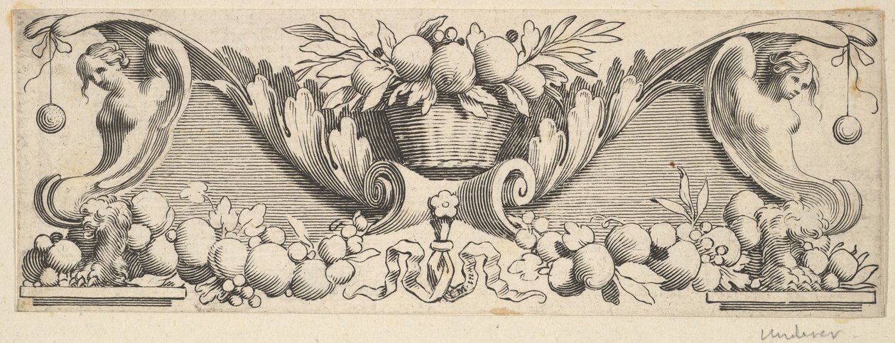 Headband: Basket of Fruit by Claude Mellan