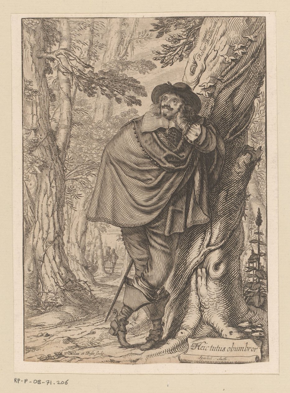 James Howell Leaning Against a Tree by Claude Mellan