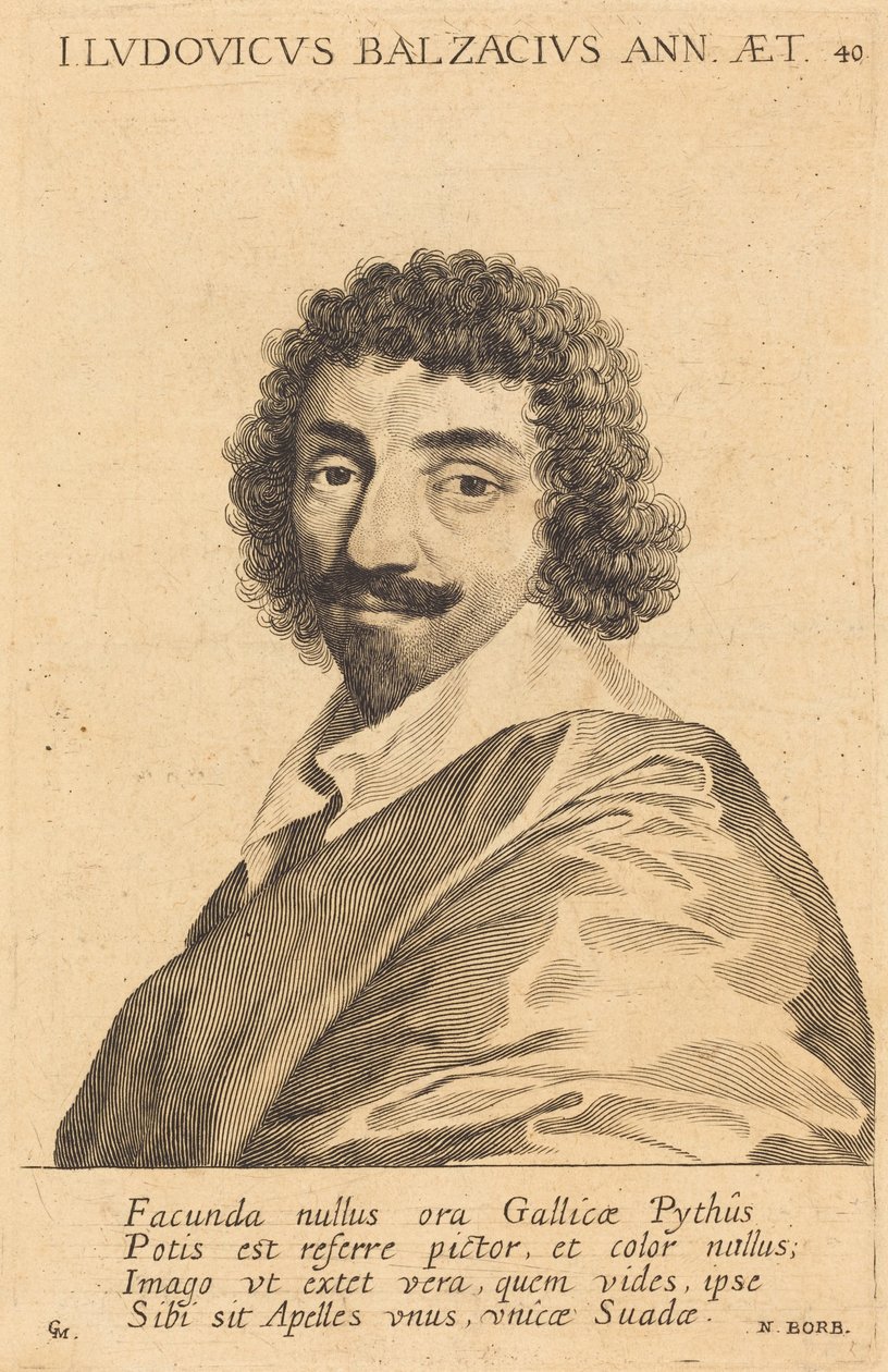 Jean-Louis Guez de Balzac by Claude Mellan