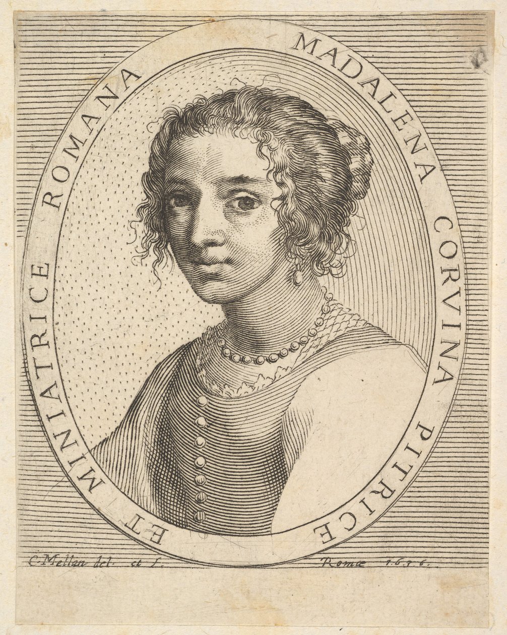 Maddalena Corvina by Claude Mellan