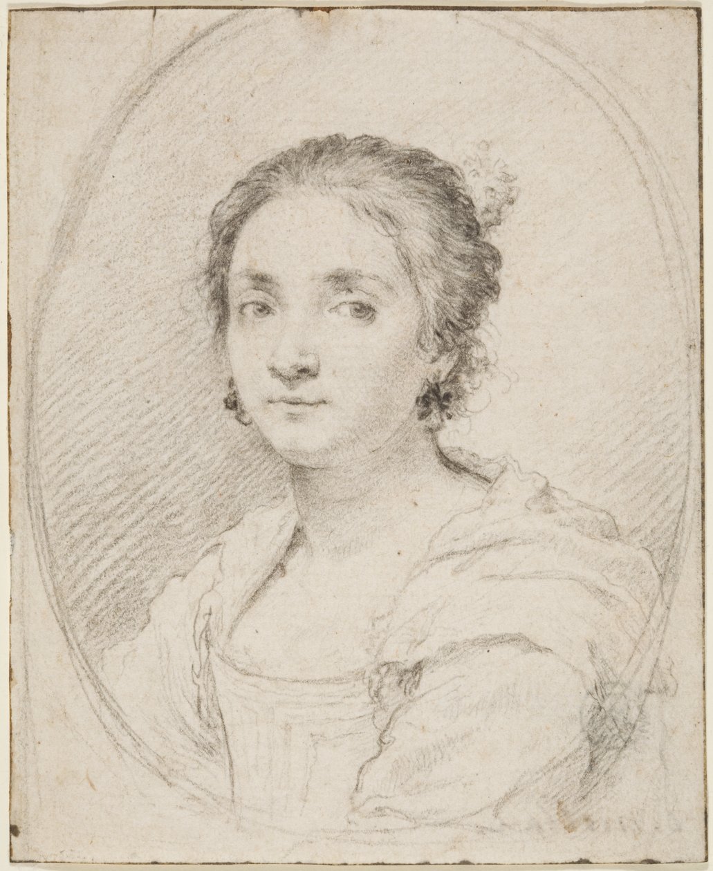 Portrait of Virginia de Vezzo da Velletri by Claude Mellan