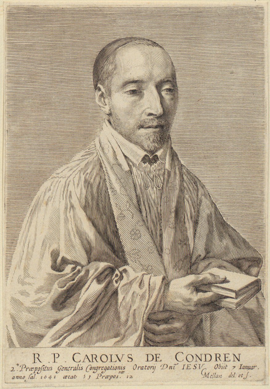 Portrait of Charles de Condren by Claude Mellan