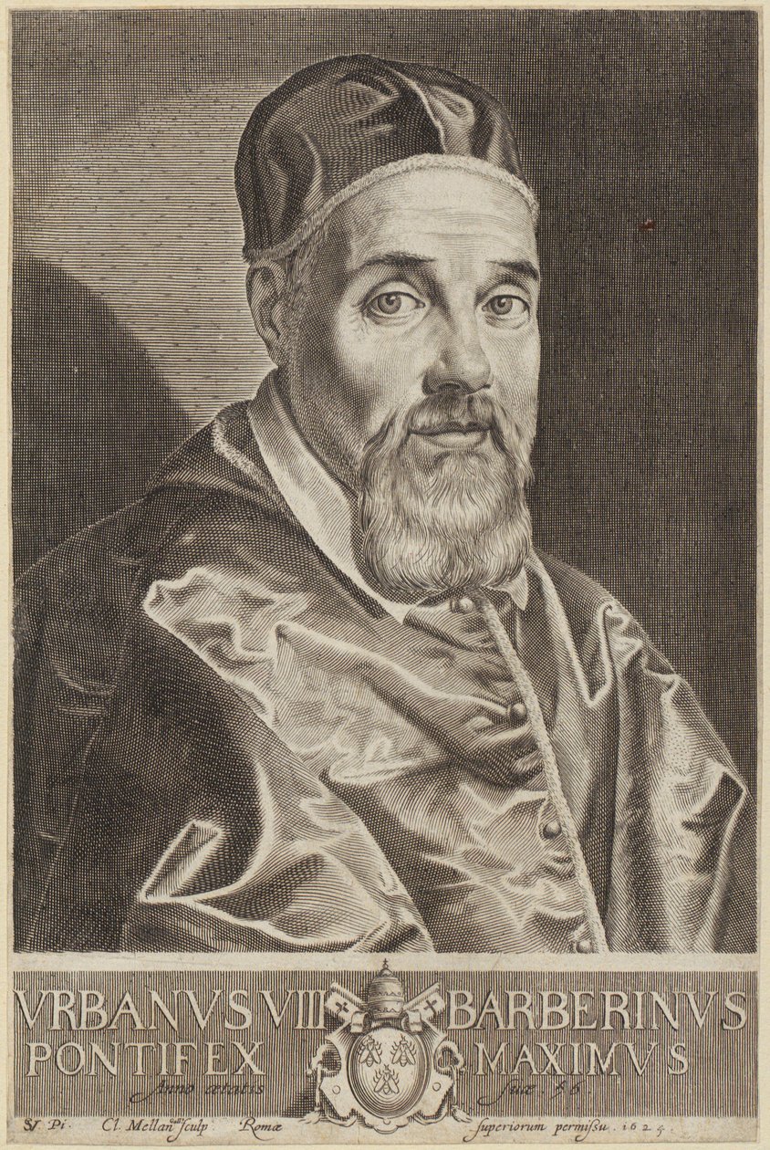 Portrait of Pope Urban VIII by Claude Mellan