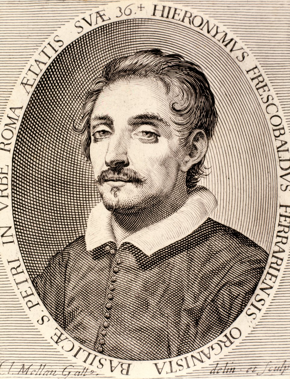 Portrait of Girolamo Frescobaldi by Claude Mellan
