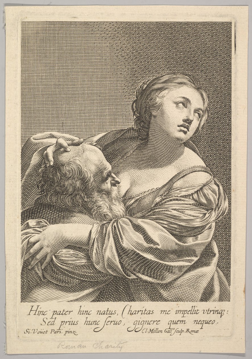 Roman Charity by Claude Mellan