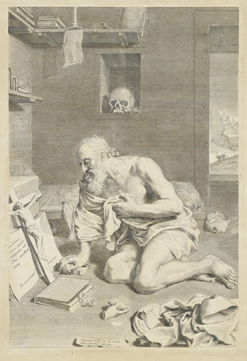 Saint Jerome by Claude Mellan