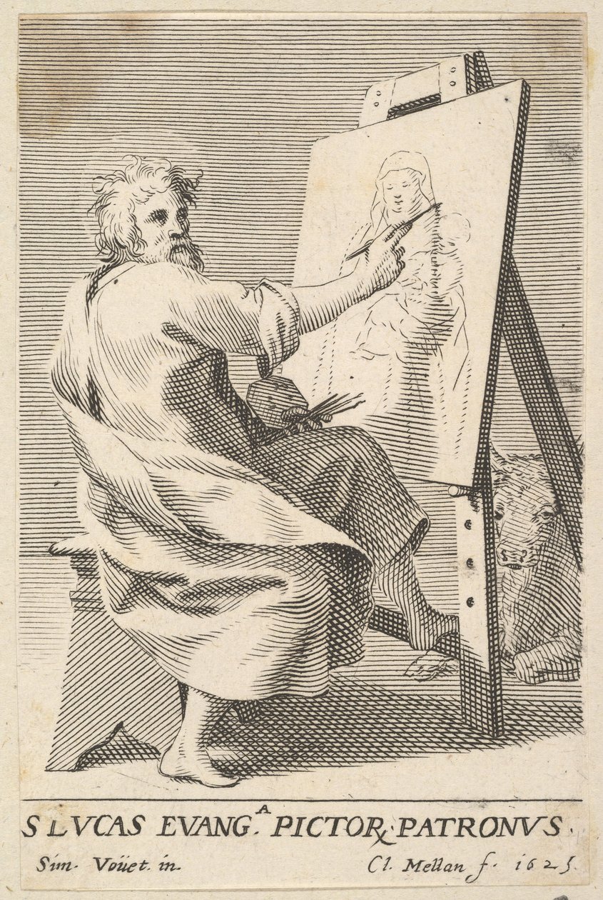 St. Luke Painting the Virgin by Claude Mellan