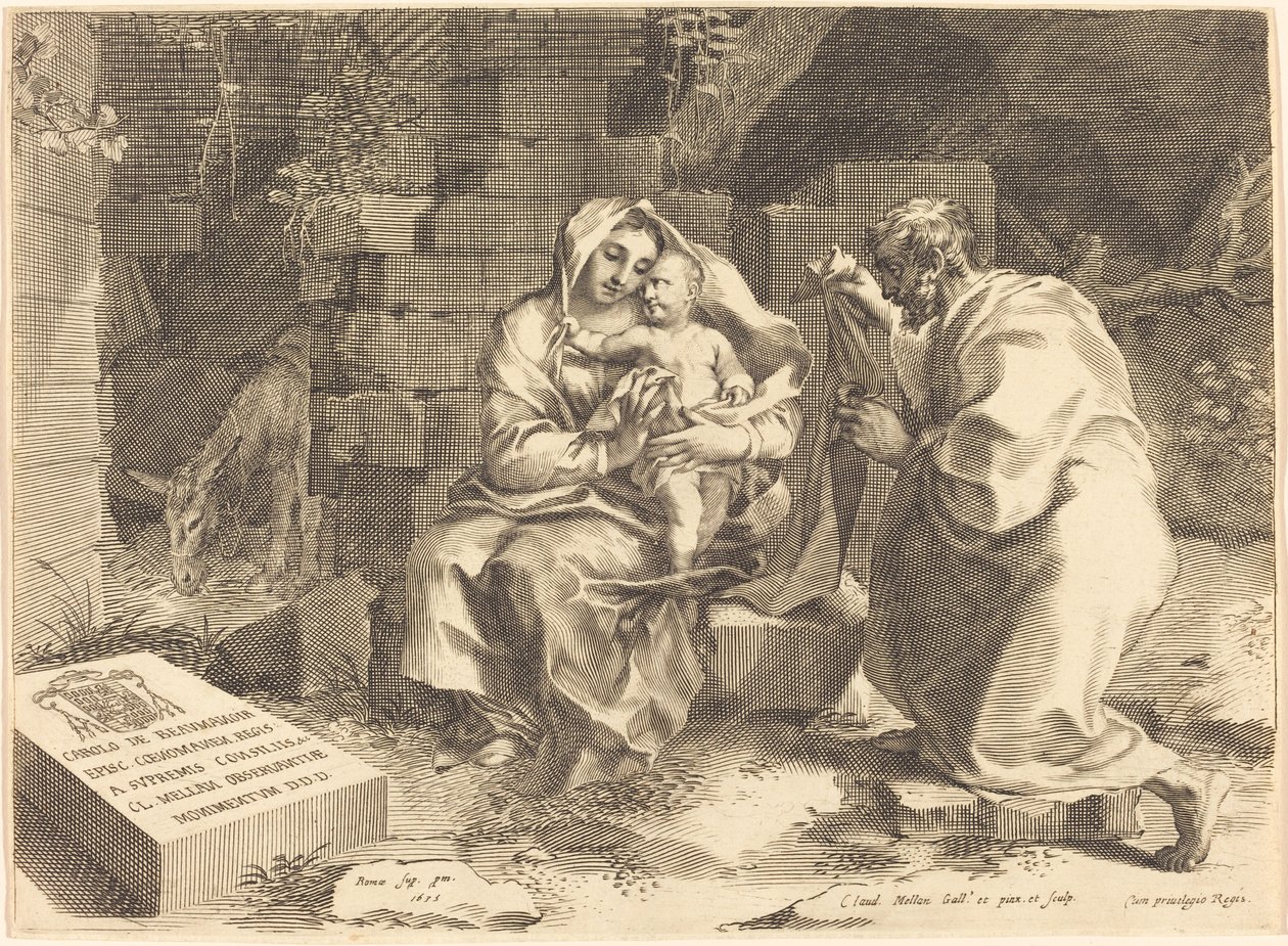The Holy Family by Claude Mellan