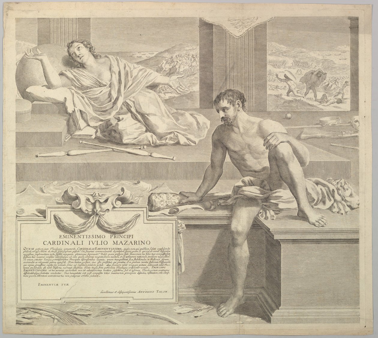 Theological Thesis of Antoine Talon, 1648 by Claude Mellan